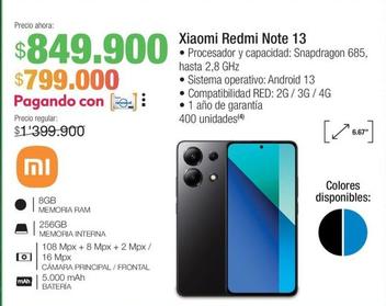 Oferta de Xiaomi - Redmi Note 13 por $849900 en Jumbo