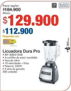 Oferta de Black & Decker - Licuadora Dura Pro por $129900 en Metro