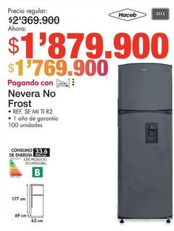 Oferta de Haceb - Nevera No Frost por $1879900 en Metro