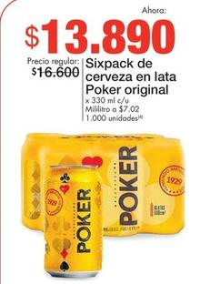 Oferta de Poker - Sixpack De Cerveza En Lata Original por $13890 en Metro