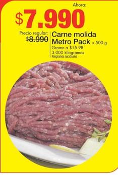Oferta de Carne Molida Metro Pack por $7990 en Metro