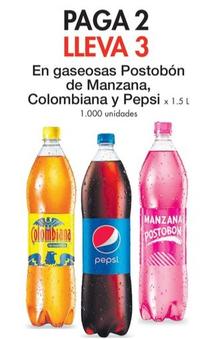 Oferta de Pepsi - En Gaseosa Postobon De Manzana , Colombiana en Metro