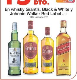 Oferta de Grant's - En Whisky , Black & White Y Johnnie Walker Red Label en Metro