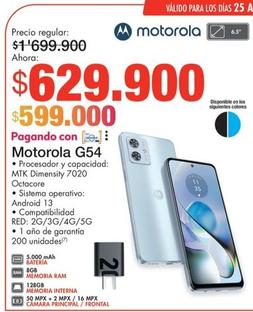 Oferta de Motorola - G54 por $629900 en Metro