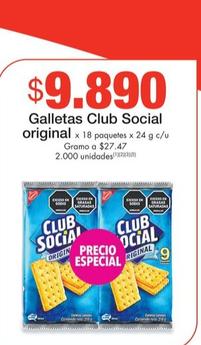 Oferta de Club Social - Galletas Original por $9890 en Metro