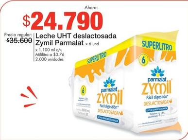 Oferta de Parmalat - Leche Uht Deslactosada Zymil por $24790 en Metro