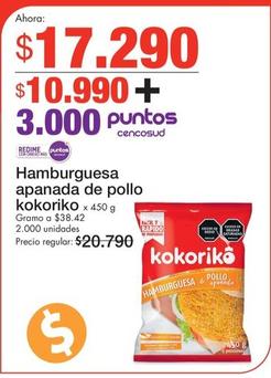 Oferta de Kokoriko - Hamburguesa Apanada De Pollo por $17290 en Metro