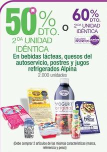 Oferta de Alpina - En Bebidas Lácteos, Quesos Del Autoservicio, Postres Y Jugos Refrigerados en Jumbo