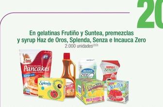 Oferta de Frutino Y Suntea, Haz De Oros, Splenda, Senza E Incauca Zero - En Gelatinas, Premezclas Y Syrup en Jumbo