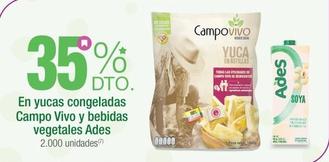 Oferta de Campo Vivo, Ades - En Yucas Congeladas Y Bebidas Vegetales en Jumbo