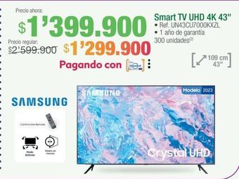Oferta de Samsung - Smart Tv Uhd 4k 43'' por $1399900 en Jumbo