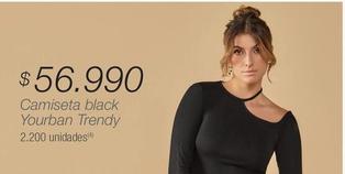 Oferta de Yourban Trendy - Camiseta Black  por $89990 en Jumbo