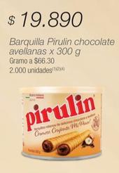 Oferta de Pirulin - Barquilla Chocolate Avellanas por $19890 en Jumbo