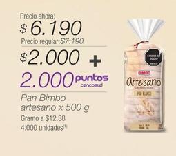 Oferta de Bimbo - Pan Artesano por $6190 en Jumbo