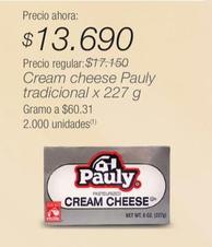 Oferta de Pauly - Cream Cheese Tradicional por $13690 en Jumbo