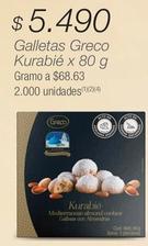 Oferta de Greco - Galletas Kurabie por $5490 en Jumbo