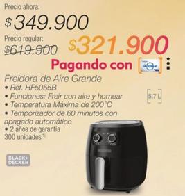 Oferta de Black & Decker - Freidora De Aire Grande por $349900 en Jumbo
