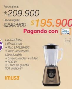 Oferta de Imusa - Licuadora Ultraforce por $209900 en Jumbo
