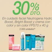 Oferta de Neutrogena - En Cuidado Facial Hydro Boost, Bright Boost Y Crema Con Color Y Sin Color FPS70 en Jumbo
