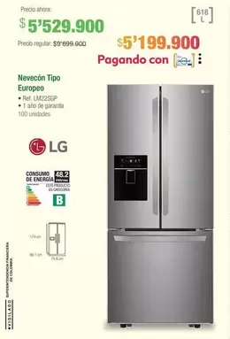 Oferta de LG - Nevecon Tipo Europeo por $5529900 en Jumbo