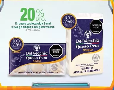 Oferta de Del Vecchio - En Queso Cachocavalo 6 Und en Jumbo