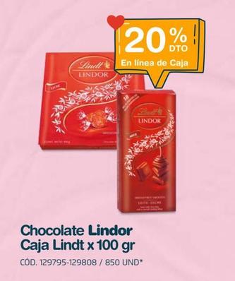Oferta de Chocolate Lindor caja lindt x 100g en Makro