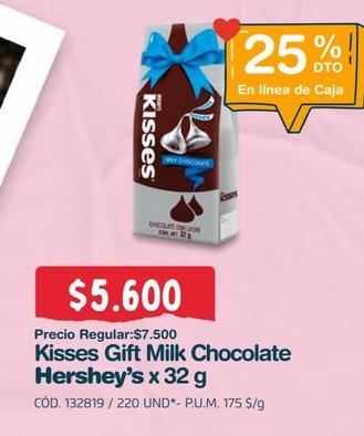 Oferta de Kisses gift milk chocolate Hershey's x 32g por $5600 en Makro