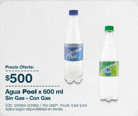 Oferta de AGUA POOL CON GAS 600ml por $500 en Makro