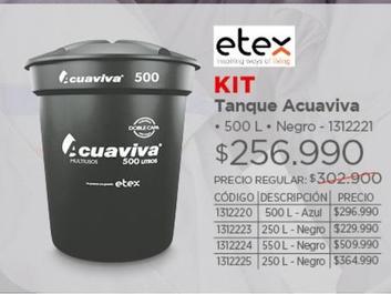 Oferta de Tanque Acuaviva 500 L Negro por $256990 en Easy