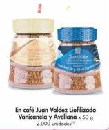 Oferta de En café Juan Valdez Liofilizado Vanicanela y Avellana x 50 g en Metro
