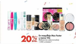 Oferta de En maquillaje Max Factor y marca Vitú en Metro
