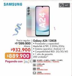Oferta de Samsung Galaxy A24 128GB por $889900 en Metro