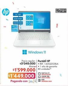 Oferta de Portátil HP • REF. 14-DQ2528LA por $1449000 en Metro