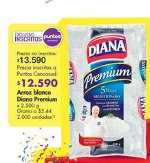 Oferta de Arroz blanco Diana Premium x 2.500 g por $12590 en Metro