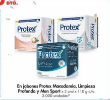 Oferta de En jabones Protex Macadamia, Limpieza Profunda y Men Sport x 3 und x 110 g c/u en Metro