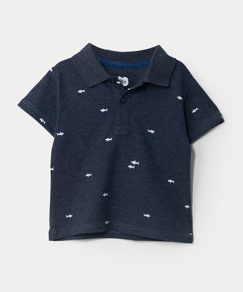 Oferta de Camiseta tipo polo para niño en algodón color azul cross por $39995 en Polito