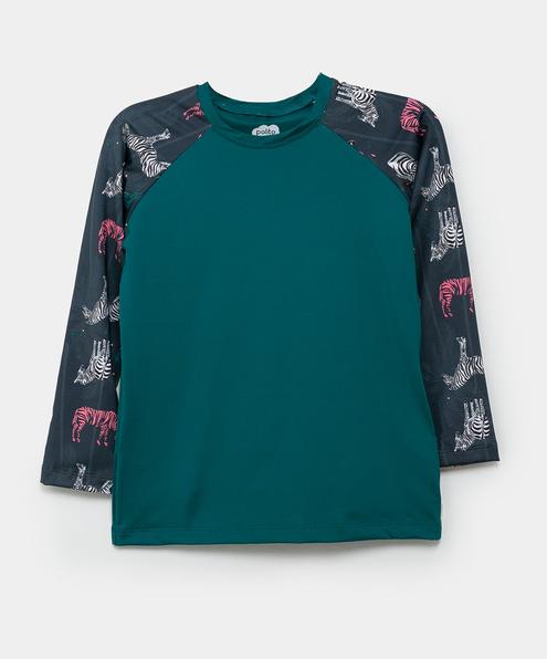Oferta de Camiseta de playa para niño en licra color verde por $79990 en Polito