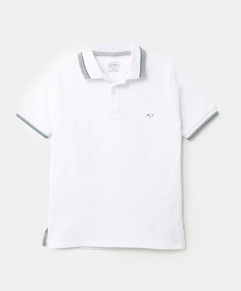 Oferta de Camiseta Tipo Polo Para Niño En Algodón Color Blanco por $74990 en Polito