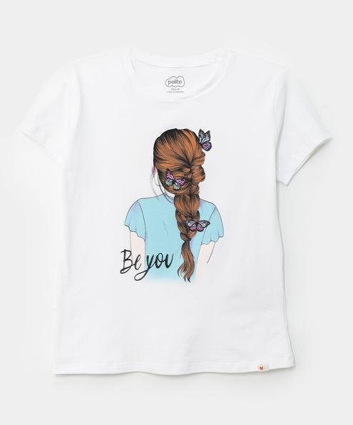 Oferta de Camiseta Con Estampado Para Niña En Licra Color Blanco por $41993 en Polito