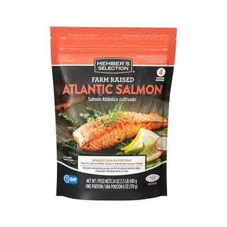 Oferta de Member's Selection Porciones de Salmón Congelado con Piel sin Hueso 680 g / 1.5 lb por $54500 en PriceSmart