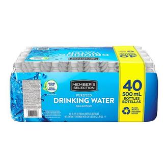 Oferta de Member's Selection Agua Purificada 40 Unidades / 500 mL / 16.9 oz por $29900 en PriceSmart