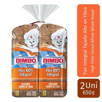 Oferta de Bimbo Pan Integral 2 Unidades 650 g por $15900 en PriceSmart