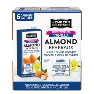 Oferta de Member's Selection Bebida de Almendra Sin Endulzante 6 Unidades / 946 mL / 32 oz por $50900 en PriceSmart