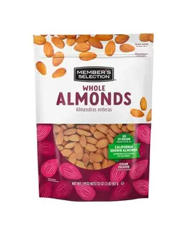 Oferta de Member's Selection Almendras Enteras - Snack Saludable 907 g / 32 oz por $34900 en PriceSmart