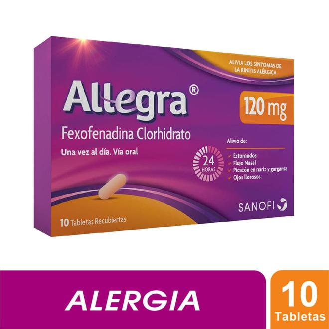 Oferta de Allegra 120 mg x 10 Tabletas por $68200 en Superdroguería Olímpica
