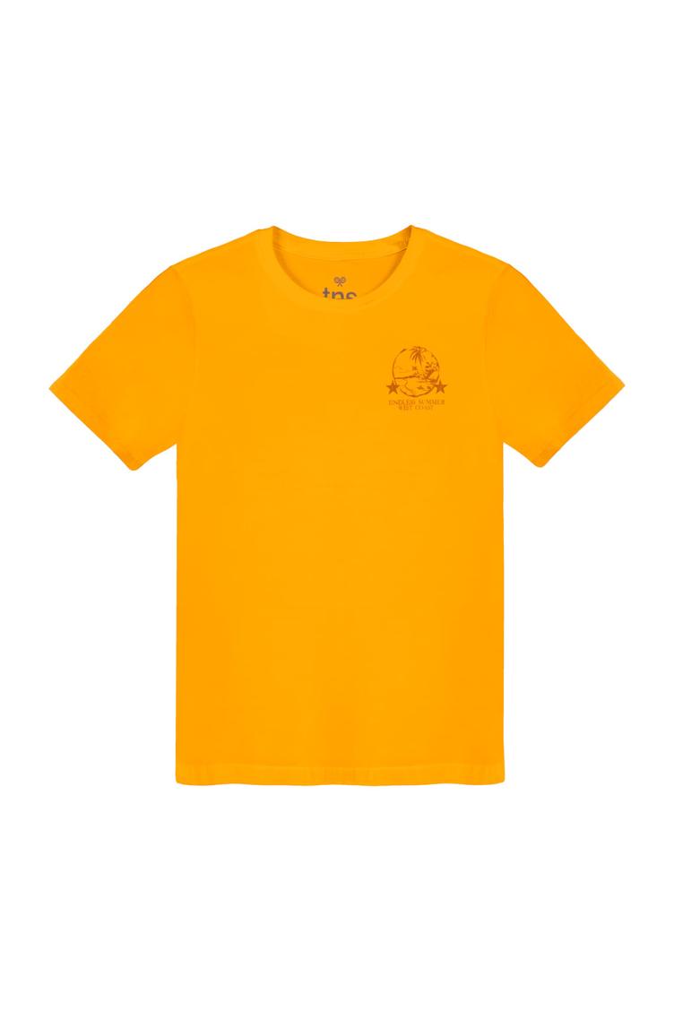 Oferta de Camiseta amarilla estampada en espalda para hombre por $44900 en Tennis