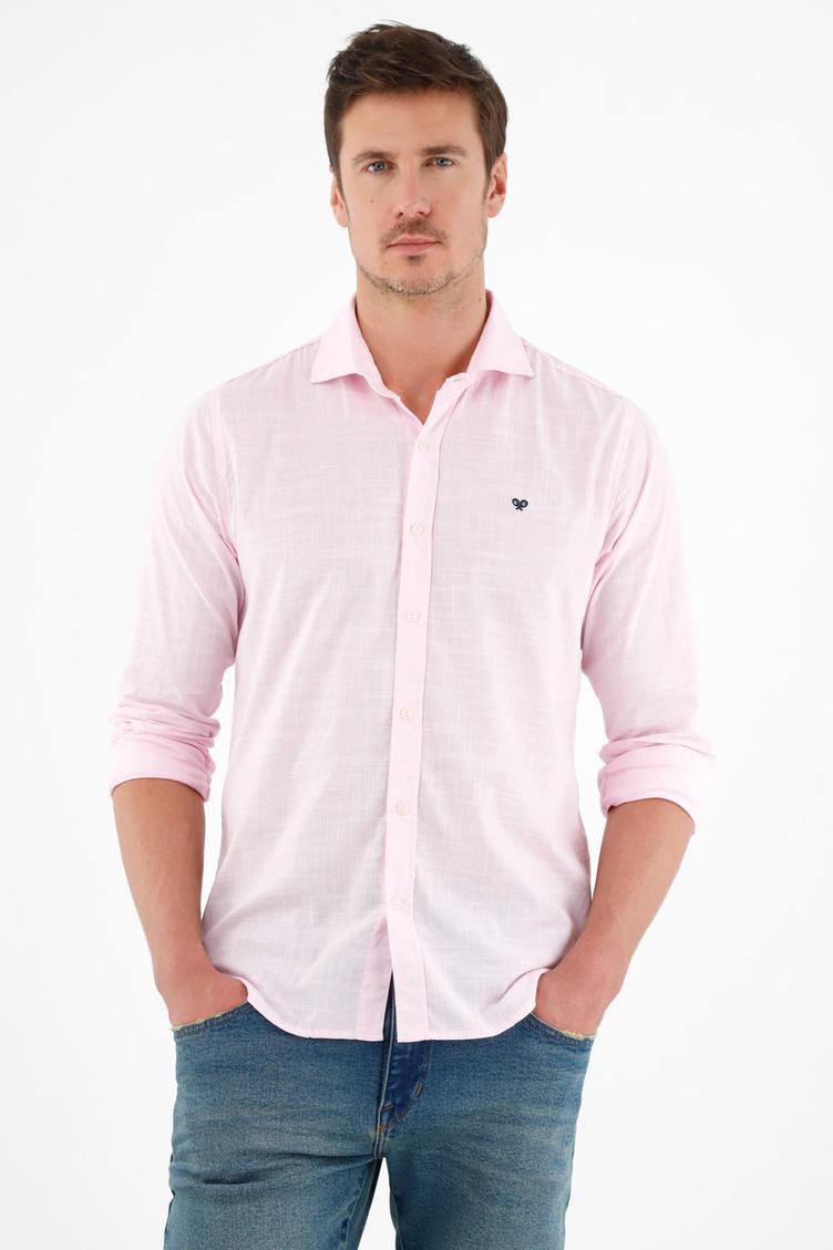 Oferta de Camisa rosada manga larga para hombre por $111930 en Tennis