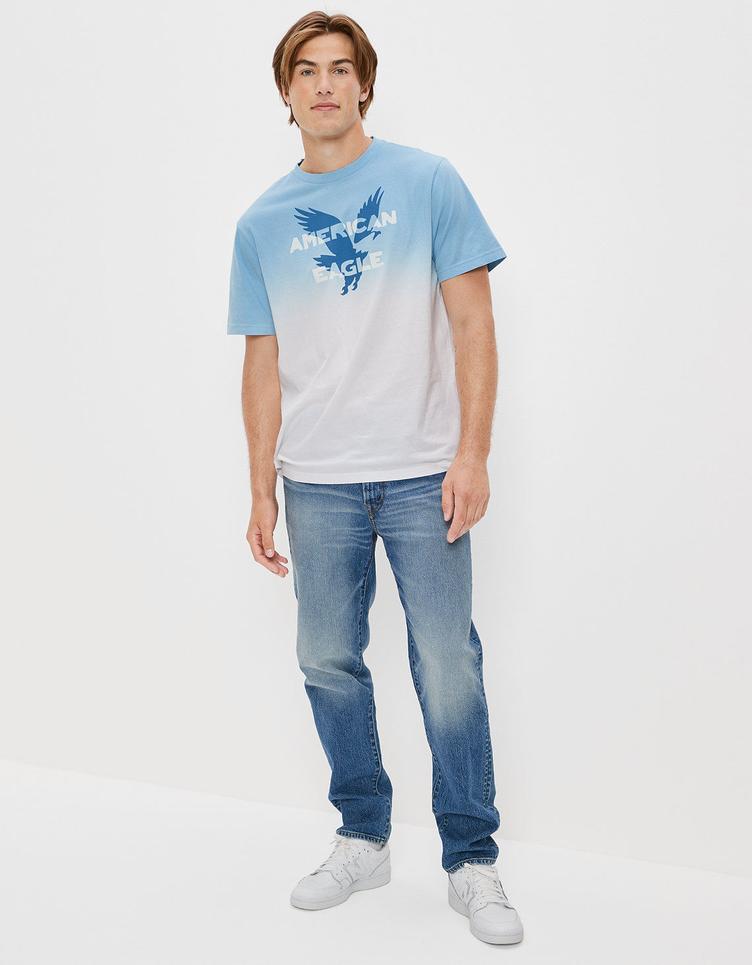 Oferta de Camiseta AE gráfica super suave con logotipo Dip-dye por $119900 en American Eagle