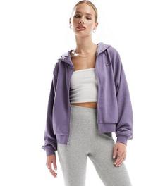Oferta de Nike French Terry zip through hoodie in gre purple por $64,99 en ASOS