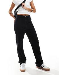 Oferta de Vila Kelly high waist wide leg jeans in light black por $65,99 en ASOS